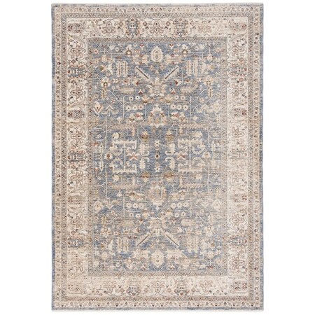 Safavieh 6 ft. 7 in. x 6 ft. 7 in. Heirloom 700 Square Power-Loomed Rug - Light Blue & Ivory HRL704M-7SQ